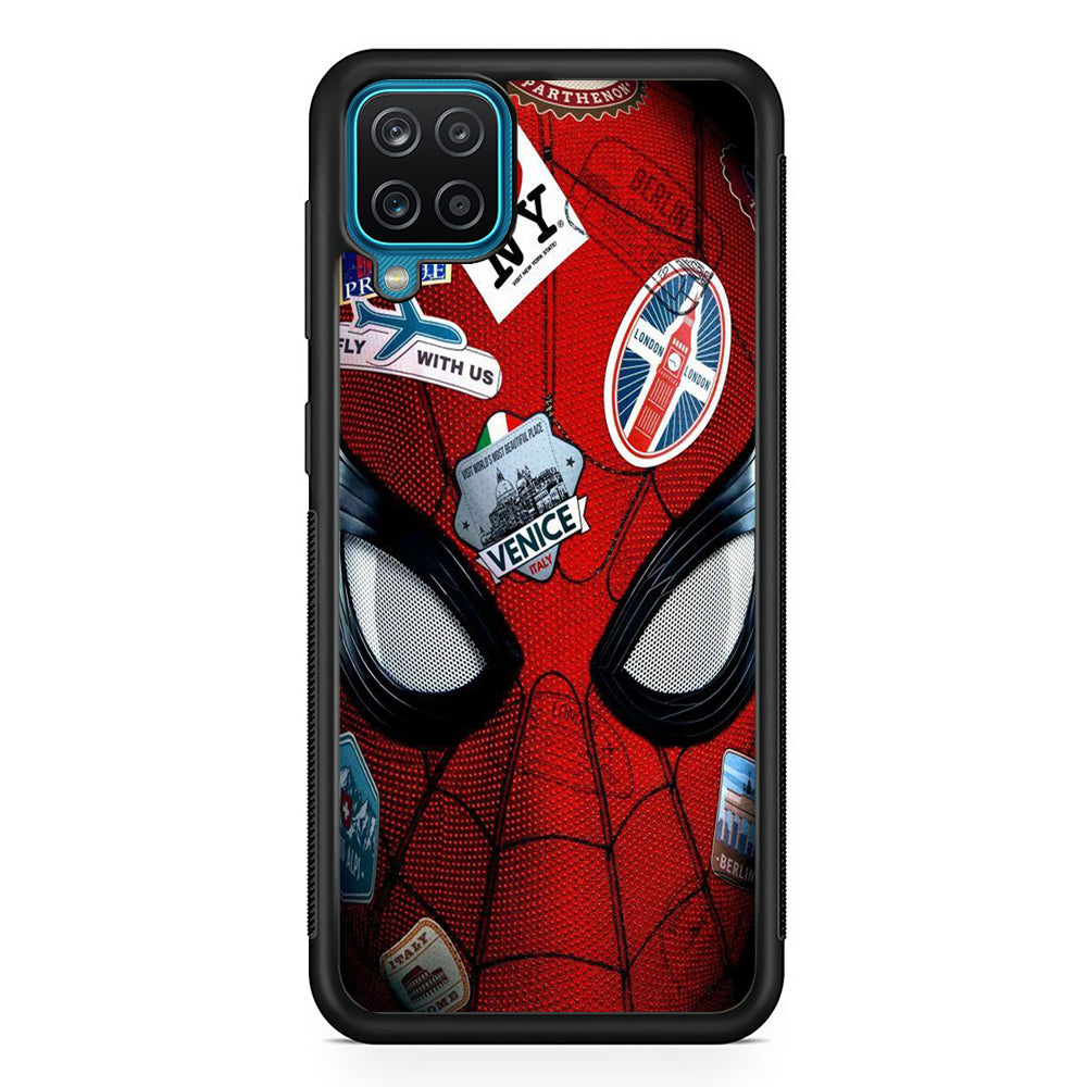 Spiderman Head Full Stickers Samsung Galaxy A12 Case