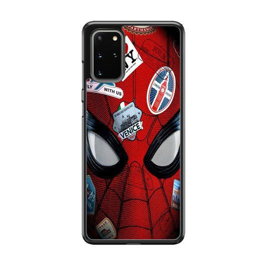 Spiderman Head Full Stickers Samsung Galaxy S20 Plus Case