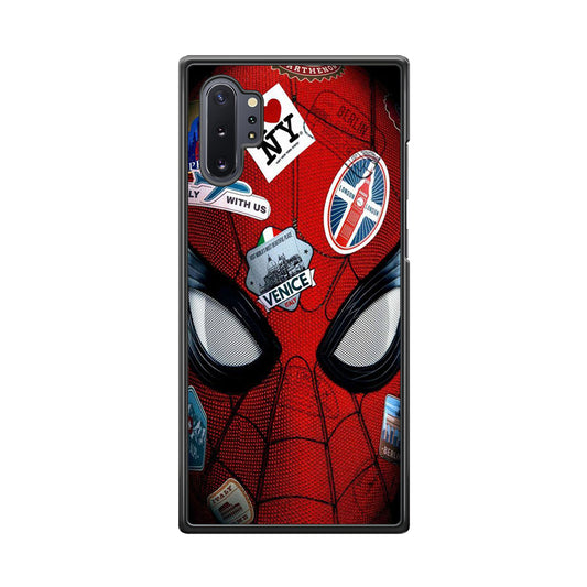 Spiderman Head Full Stickers Samsung Galaxy Note 10 Plus Case
