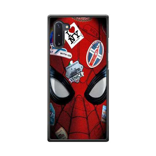 Spiderman Head Full Stickers Samsung Galaxy Note 10 Case