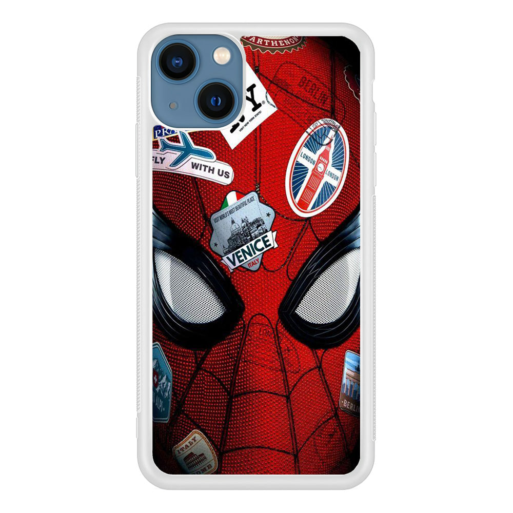 Spiderman Head Full Stickers iPhone 13 Case