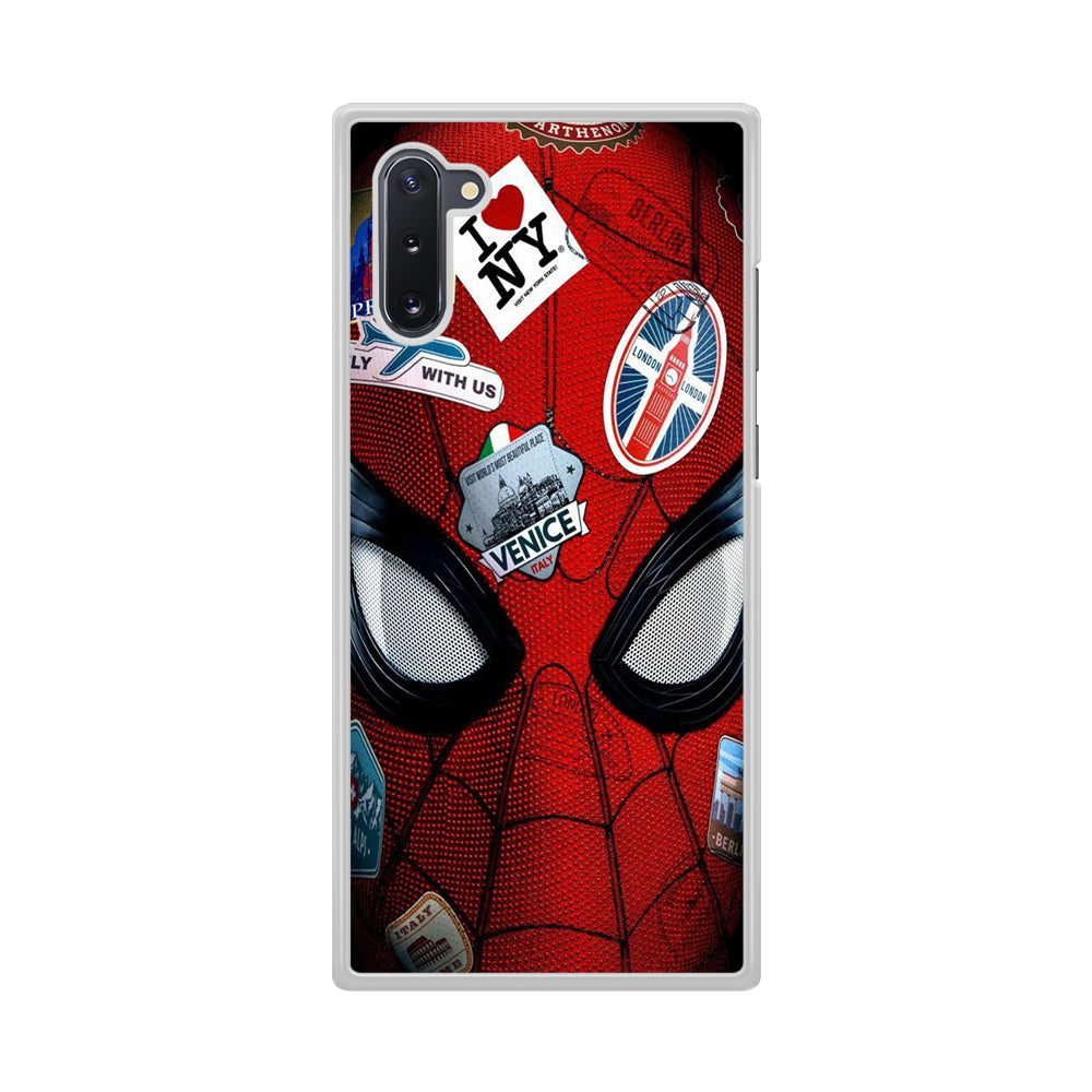 Spiderman Head Full Stickers Samsung Galaxy Note 10 Case