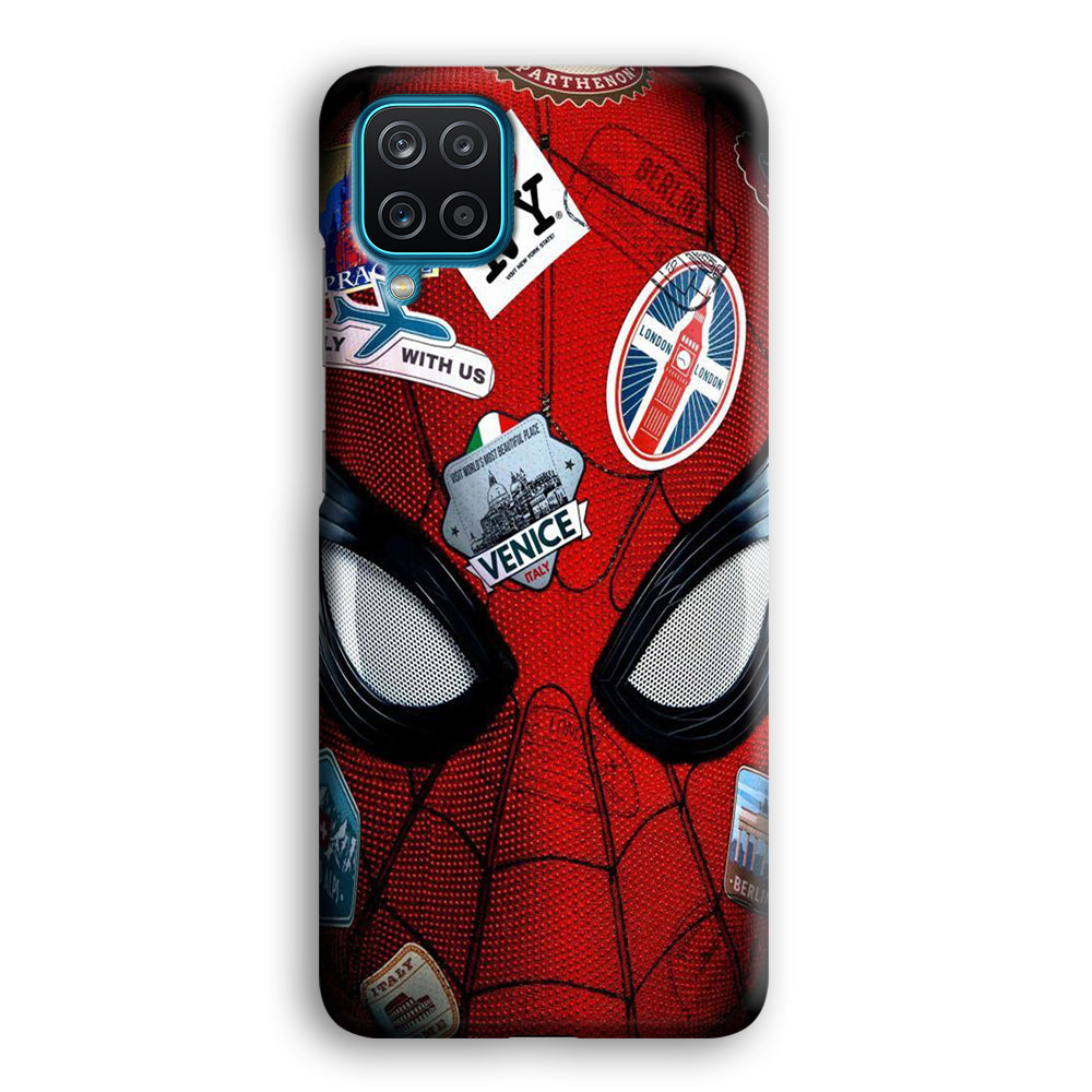 Spiderman Head Full Stickers Samsung Galaxy A12 Case