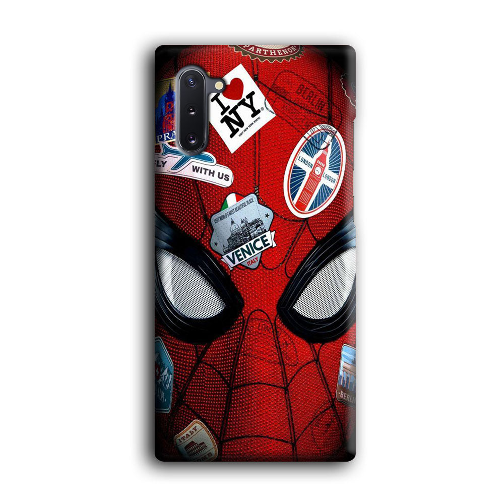 Spiderman Head Full Stickers Samsung Galaxy Note 10 Case