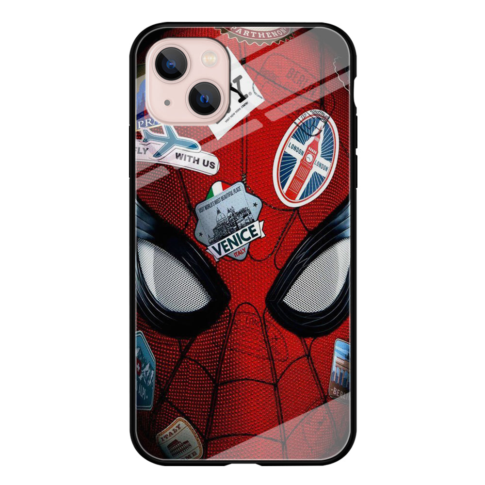 Spiderman Head Full Stickers iPhone 13 Case