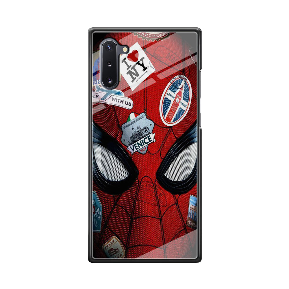 Spiderman Head Full Stickers Samsung Galaxy Note 10 Case