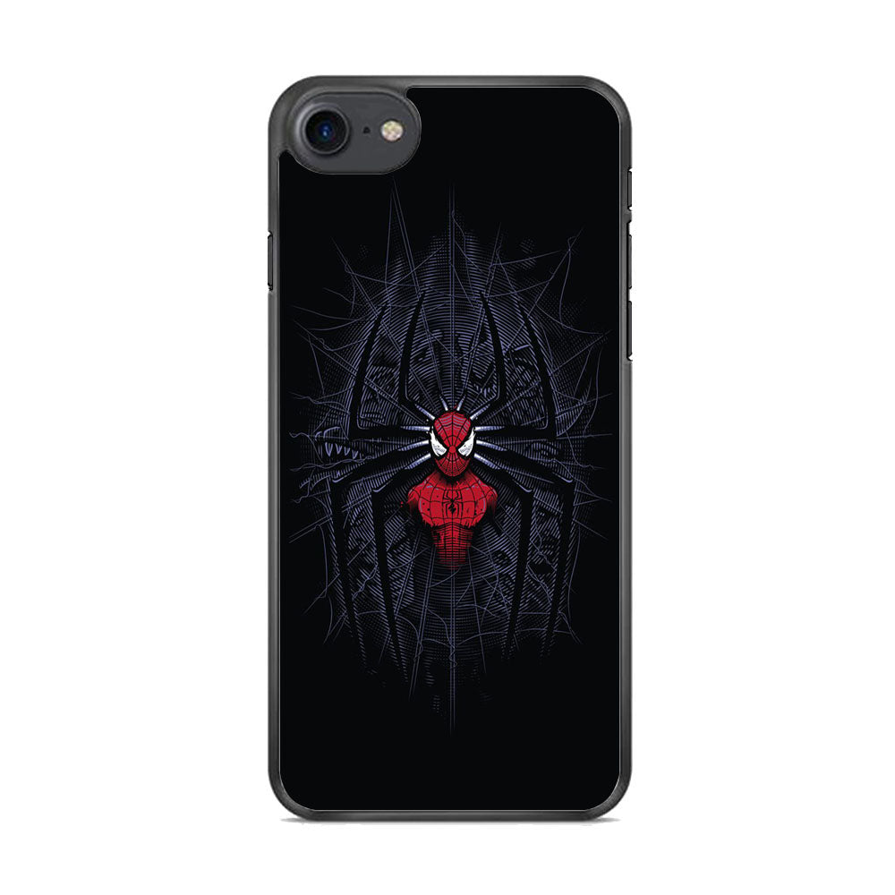 Spiderman Black Logo On The Net iPhone 8 Case