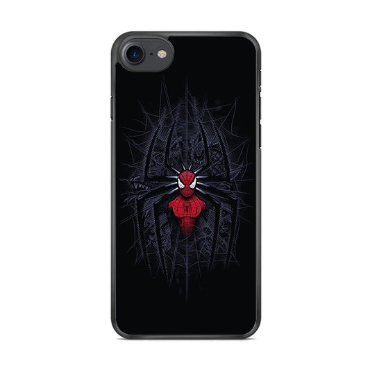 Spiderman Black Logo On The Net iPhone 8 Case