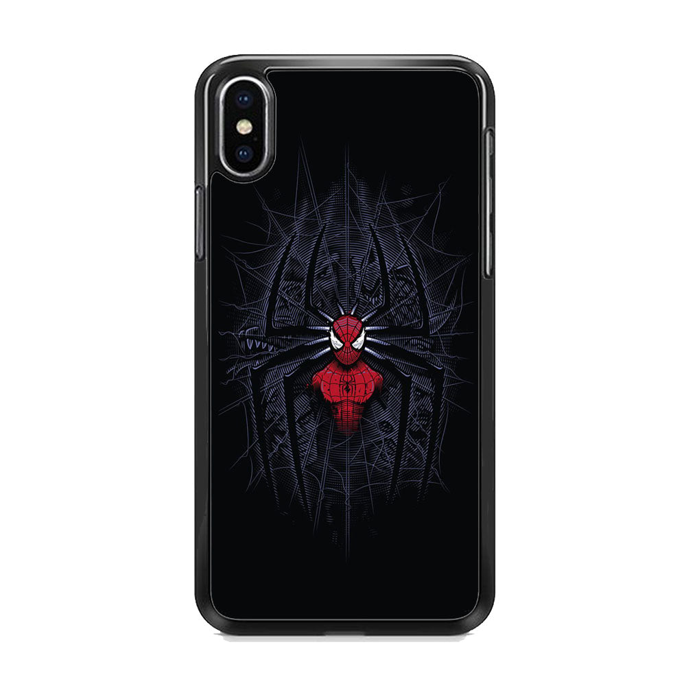 Spiderman Black Logo On The Net iPhone XS MAX Case