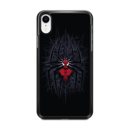 Spiderman Black Logo On The Net iPhone XR Case