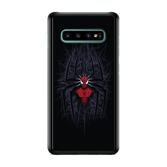 Spiderman Black Logo On The Net Samsung Galaxy S10 Case