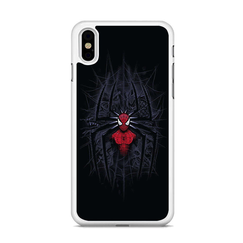 Spiderman Black Logo On The Net iPhone XS MAX Case
