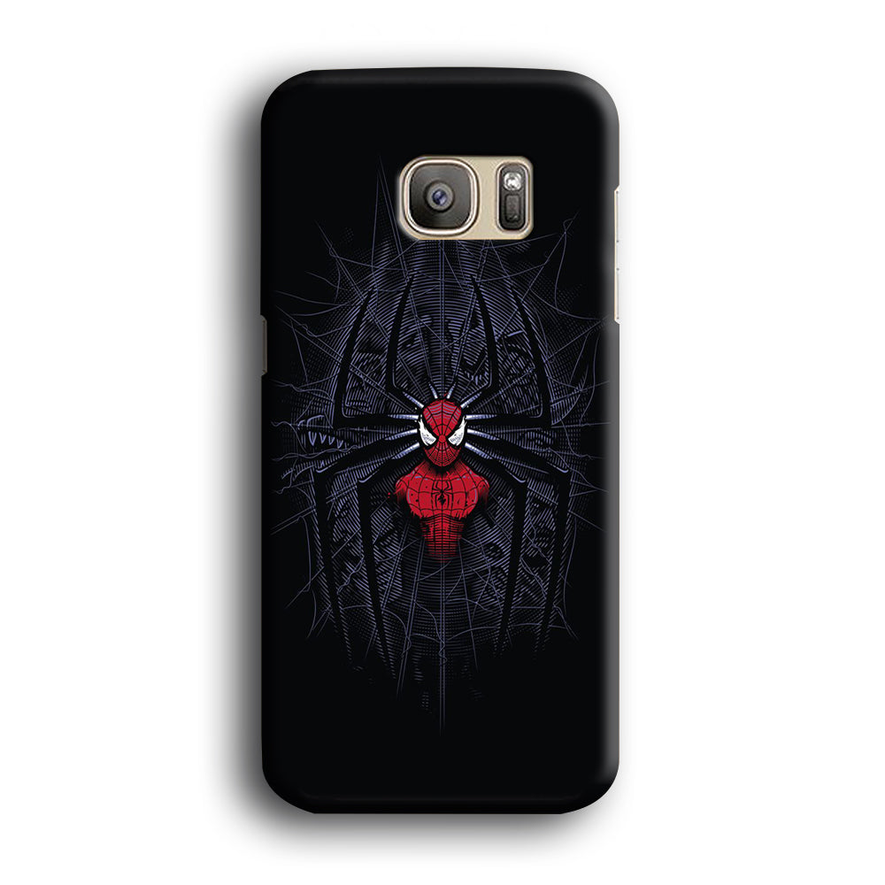 Spiderman Black Logo On The Net Samsung Galaxy S7 Case