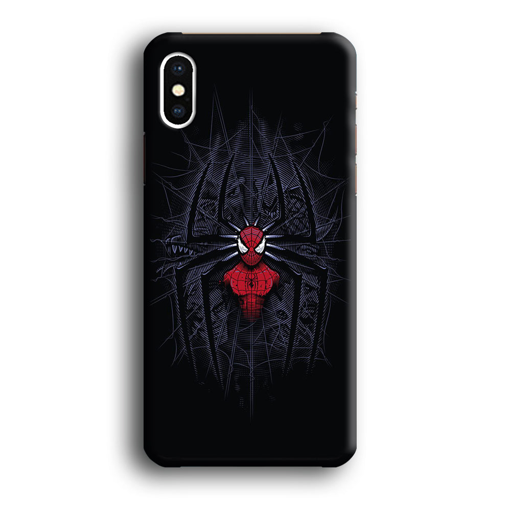 Spiderman Black Logo On The Net iPhone XS MAX Case