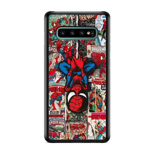 Spiderman Hanging Mode Samsung Galaxy S10 Case
