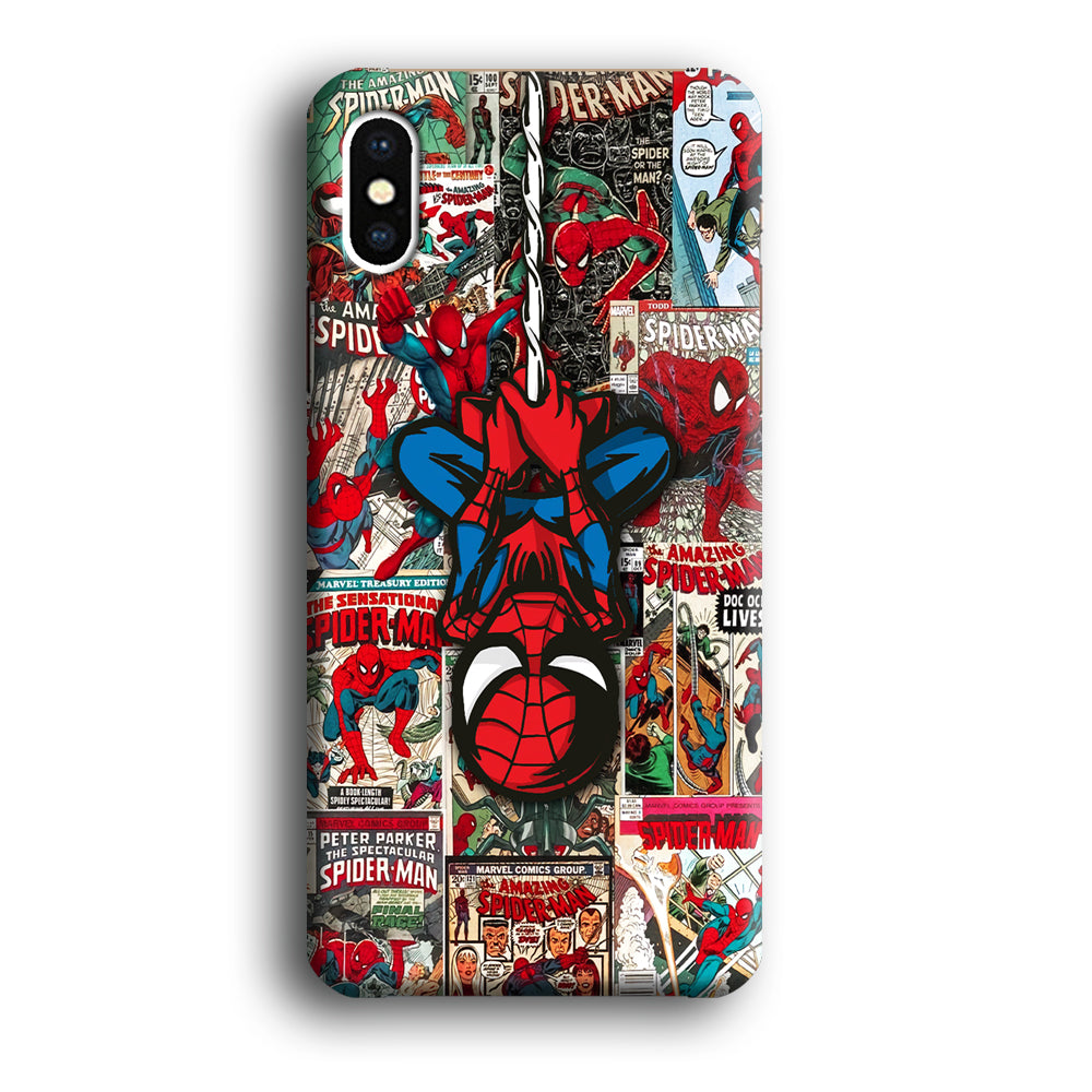 Spiderman Hanging Mode iPhone X Case