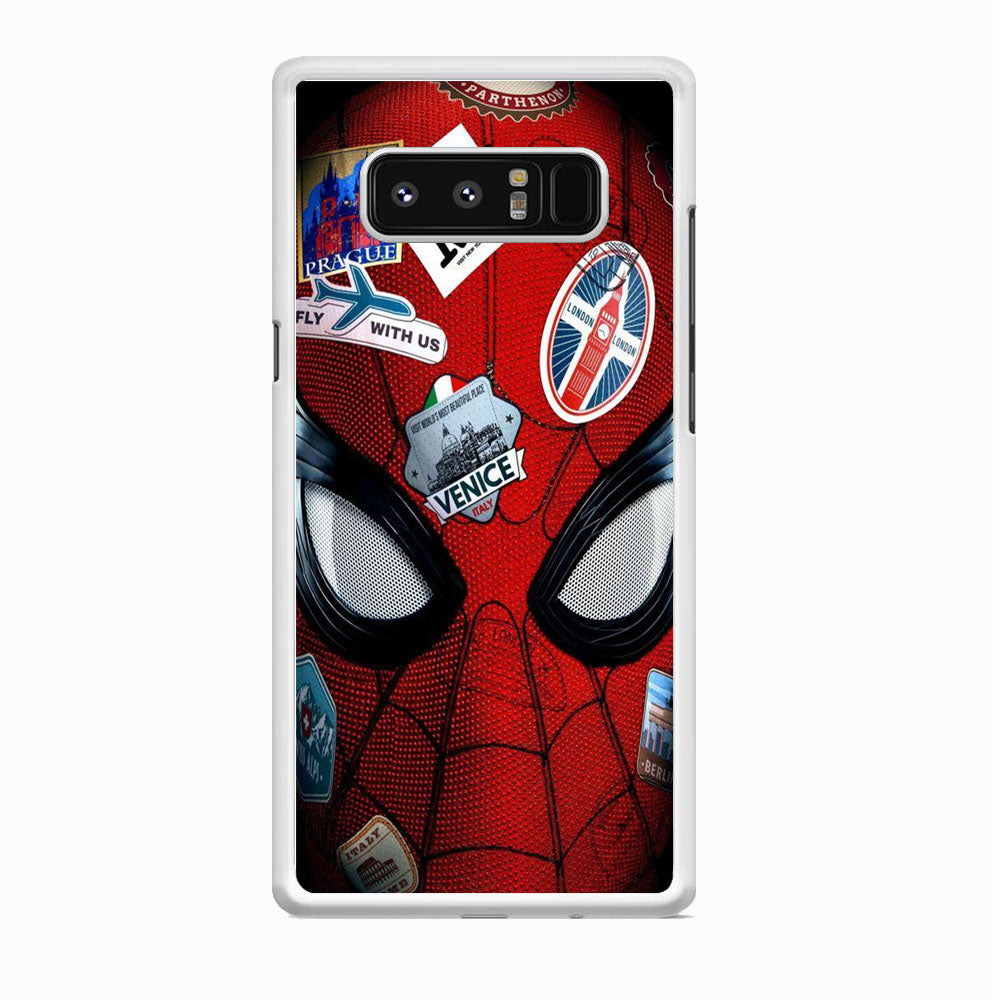 Spiderman Head Full Stickers Samsung Galaxy Note 8 Case