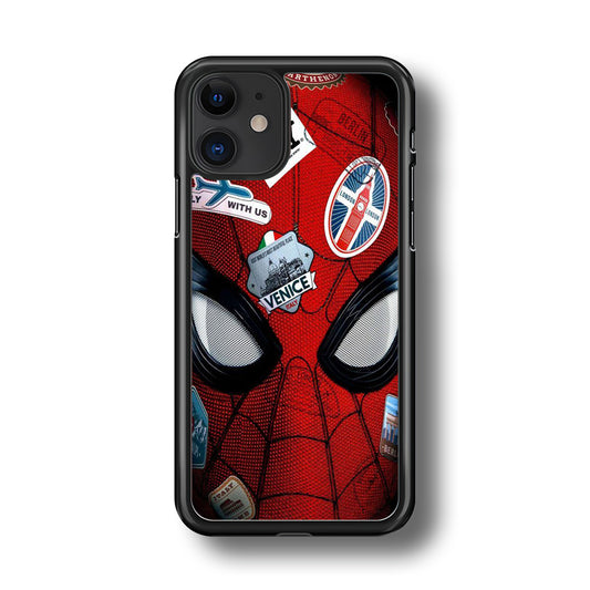Spiderman Head Full Stickers iPhone 11 Case