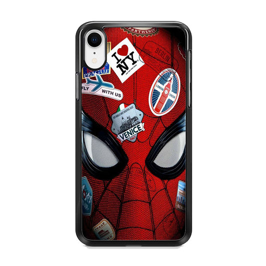 Spiderman Head Full Stickers iPhone XR Case