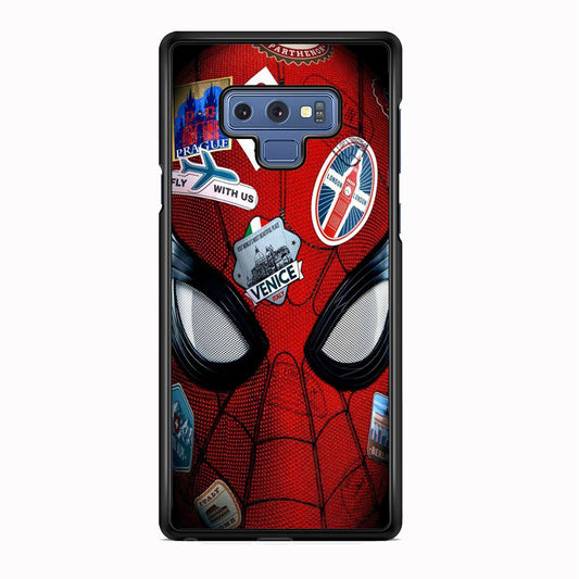 Spiderman Head Full Stickers Samsung Galaxy Note 9 Case