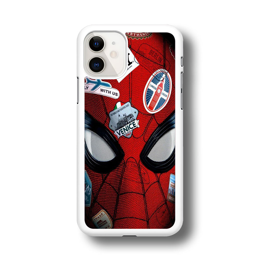 Spiderman Head Full Stickers iPhone 11 Case