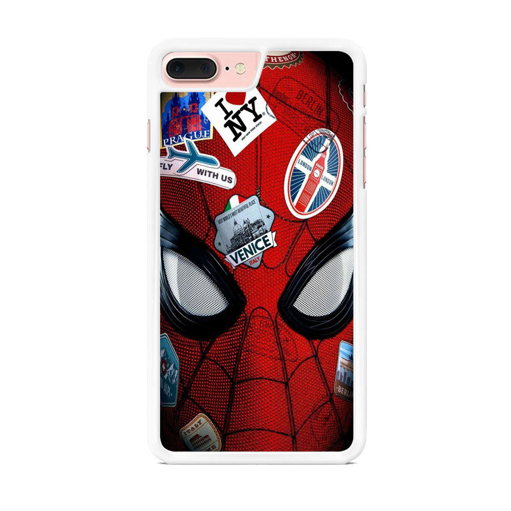 Spiderman Head Full Stickers iPhone 8 Plus Case