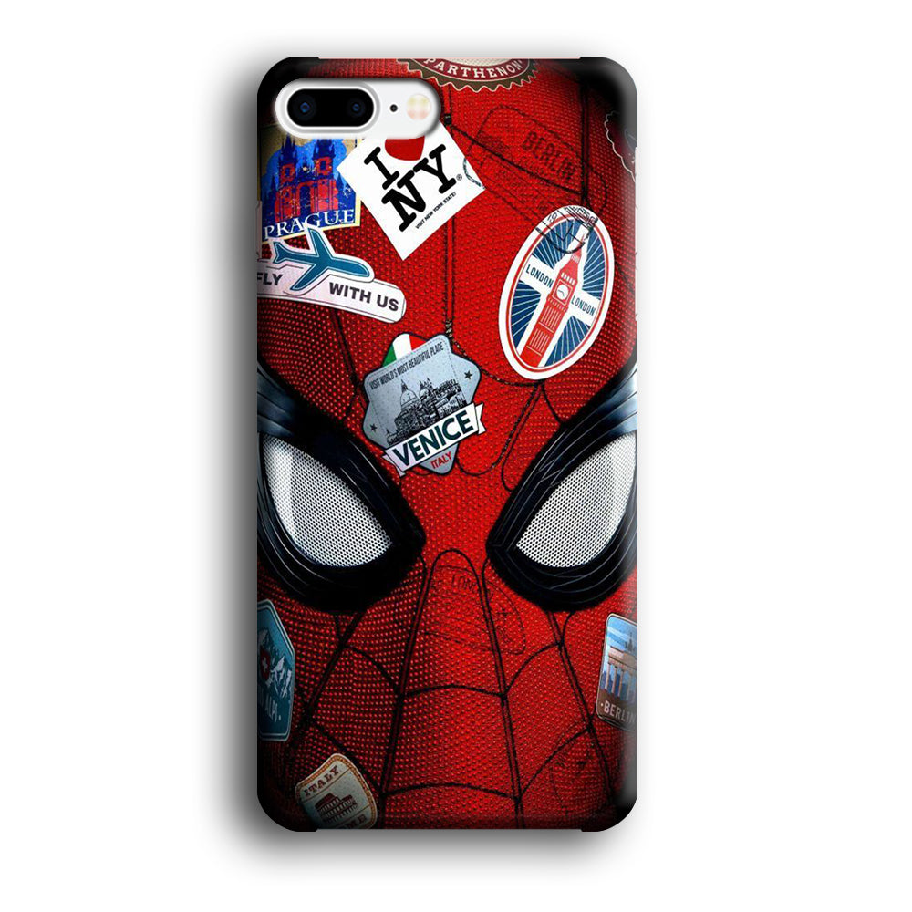 Spiderman Head Full Stickers iPhone 8 Plus Case