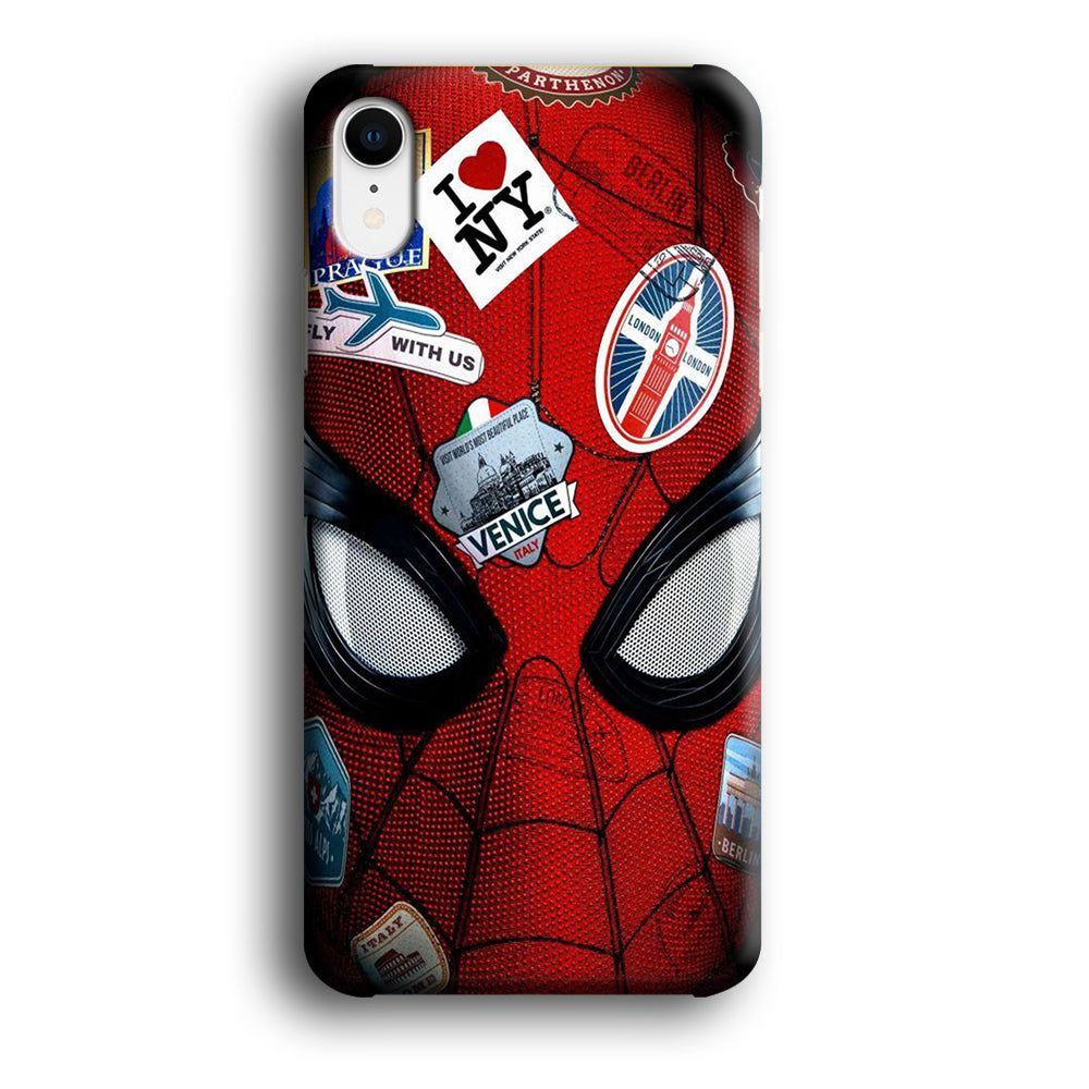 Spiderman Head Full Stickers iPhone XR Case