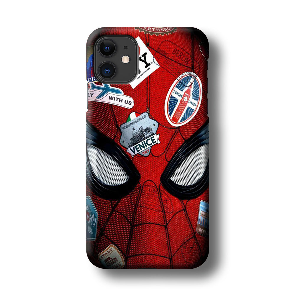 Spiderman Head Full Stickers iPhone 11 Case