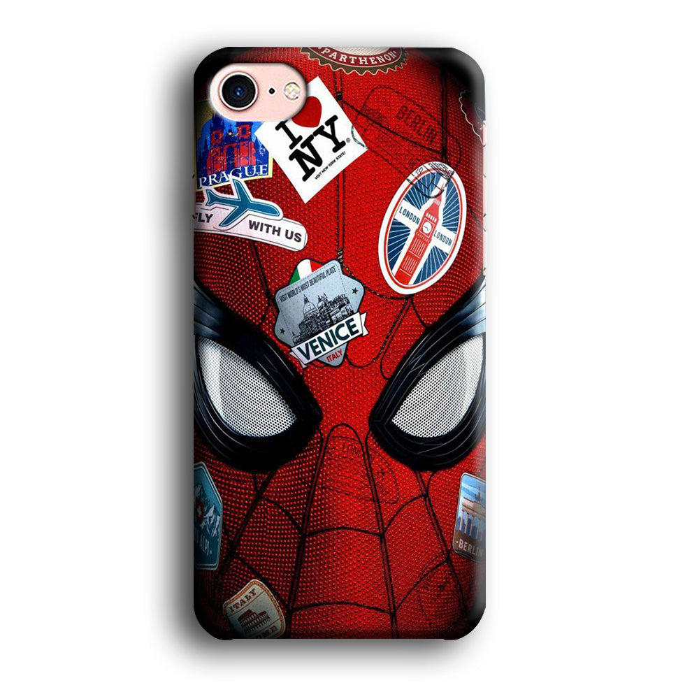 Spiderman Head Full Stickers iPhone 7 Case