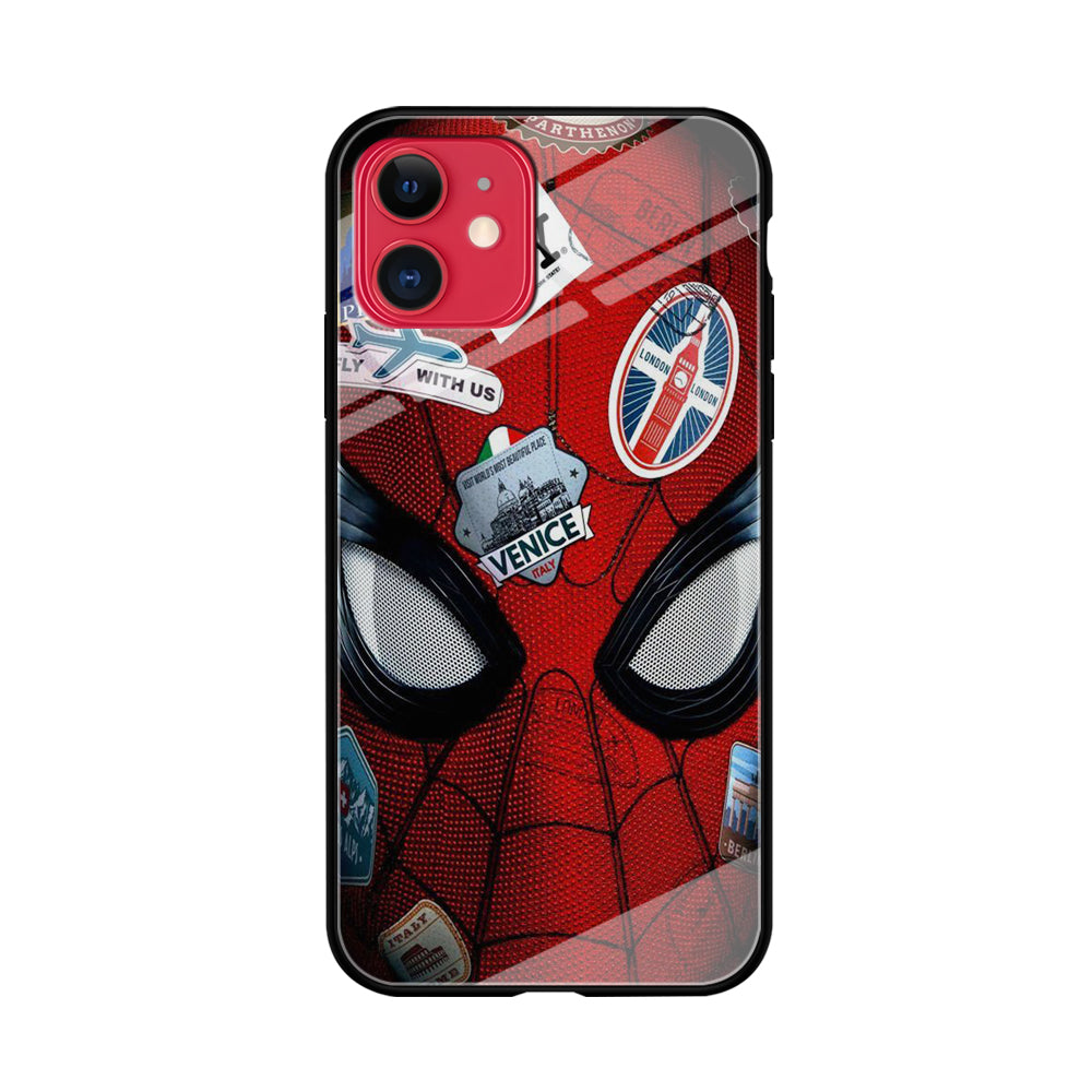 Spiderman Head Full Stickers iPhone 11 Case