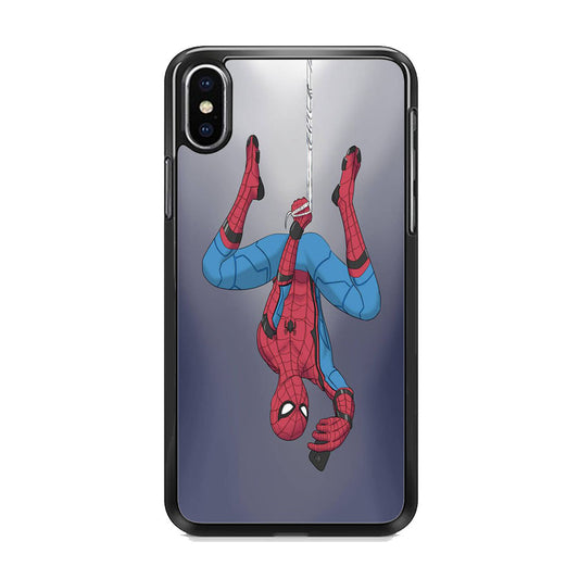 Spiderman Selfie While Hanging iPhone XS Case