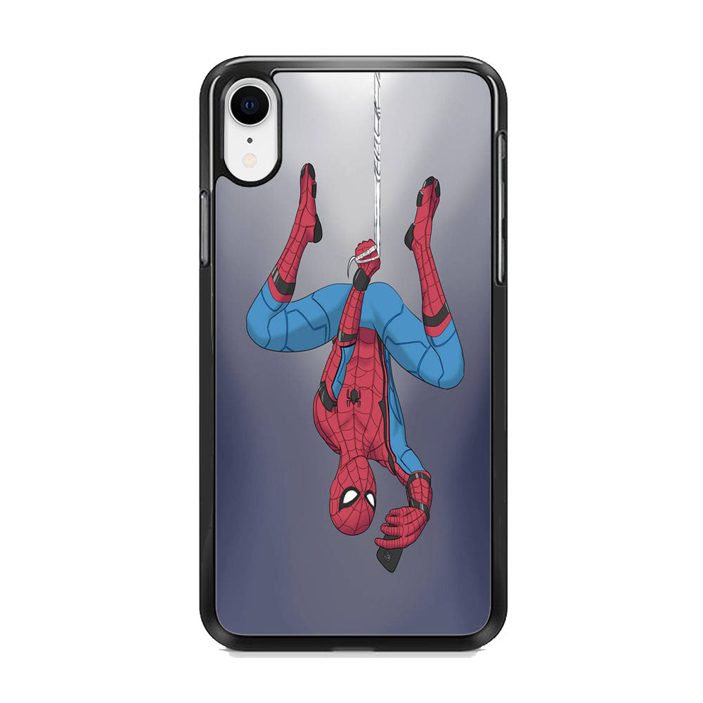 Spiderman Selfie While Hanging iPhone XR Case