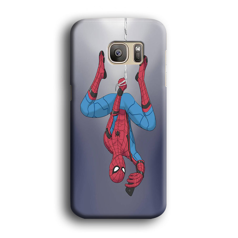 Spiderman Selfie While Hanging Samsung Galaxy S7 Edge Case