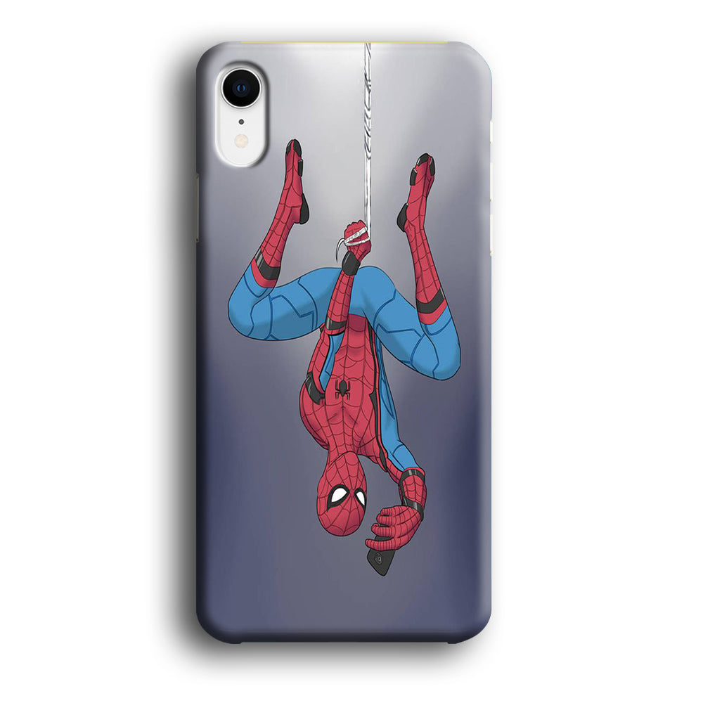 Spiderman Selfie While Hanging iPhone XR Case