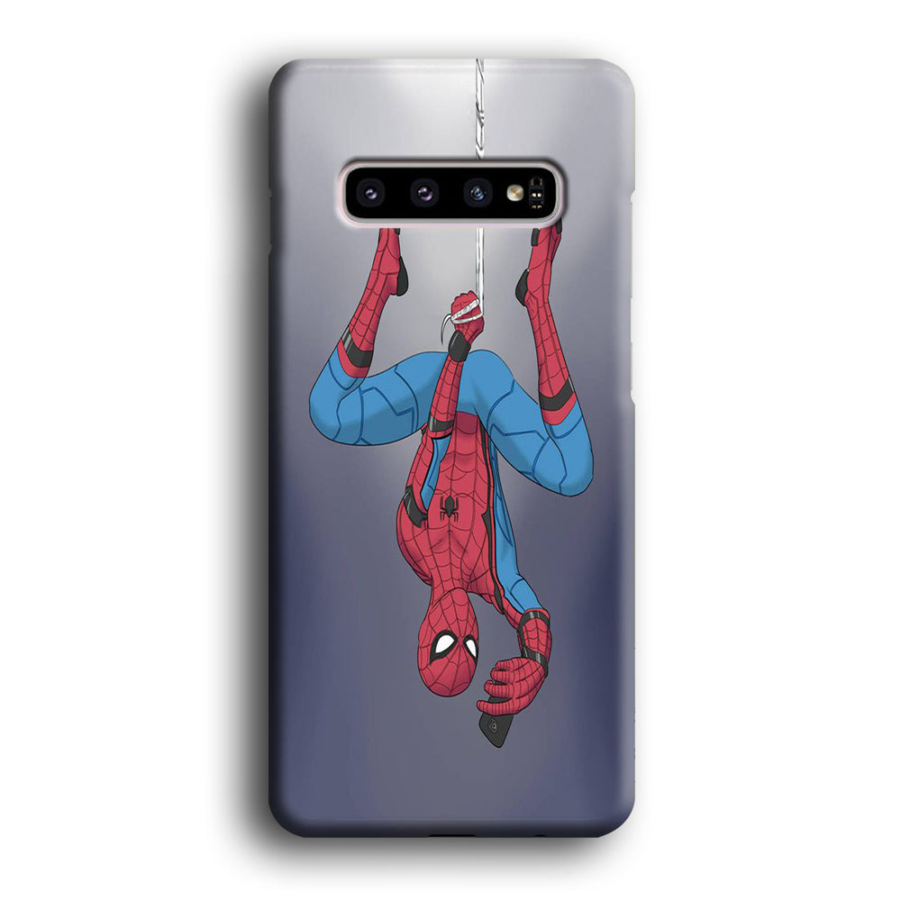 Spiderman Selfie While Hanging Samsung Galaxy S10 Case