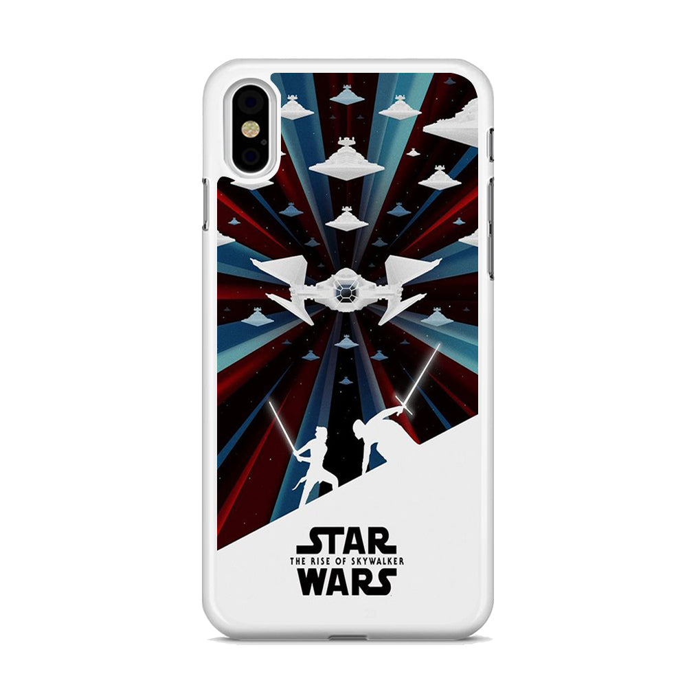 Star Wars Aircraft Space iPhone XS Case Rubber White (2D Case)