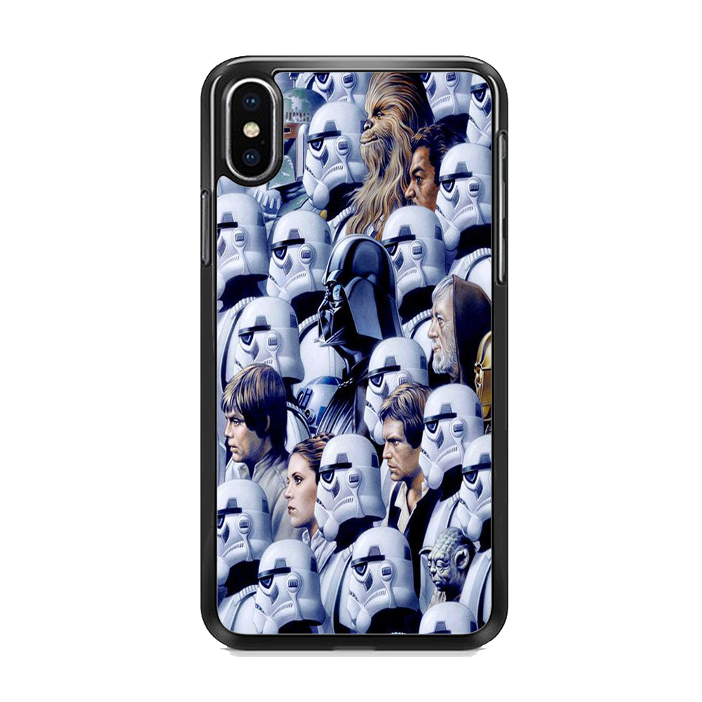 Star Wars Team iPhone XS Case Rubber Black (2D Case)