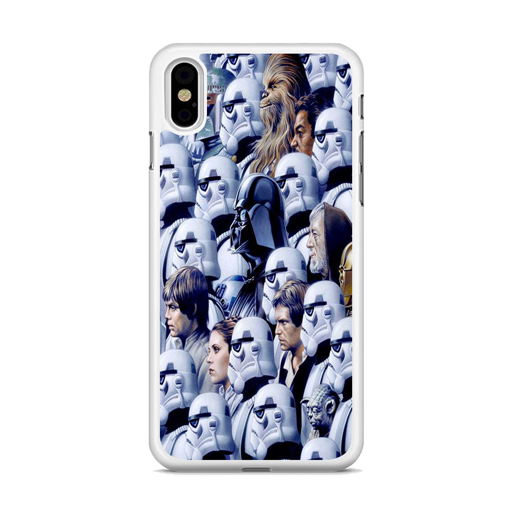 Star Wars Team iPhone XS Case Rubber White (2D Case)