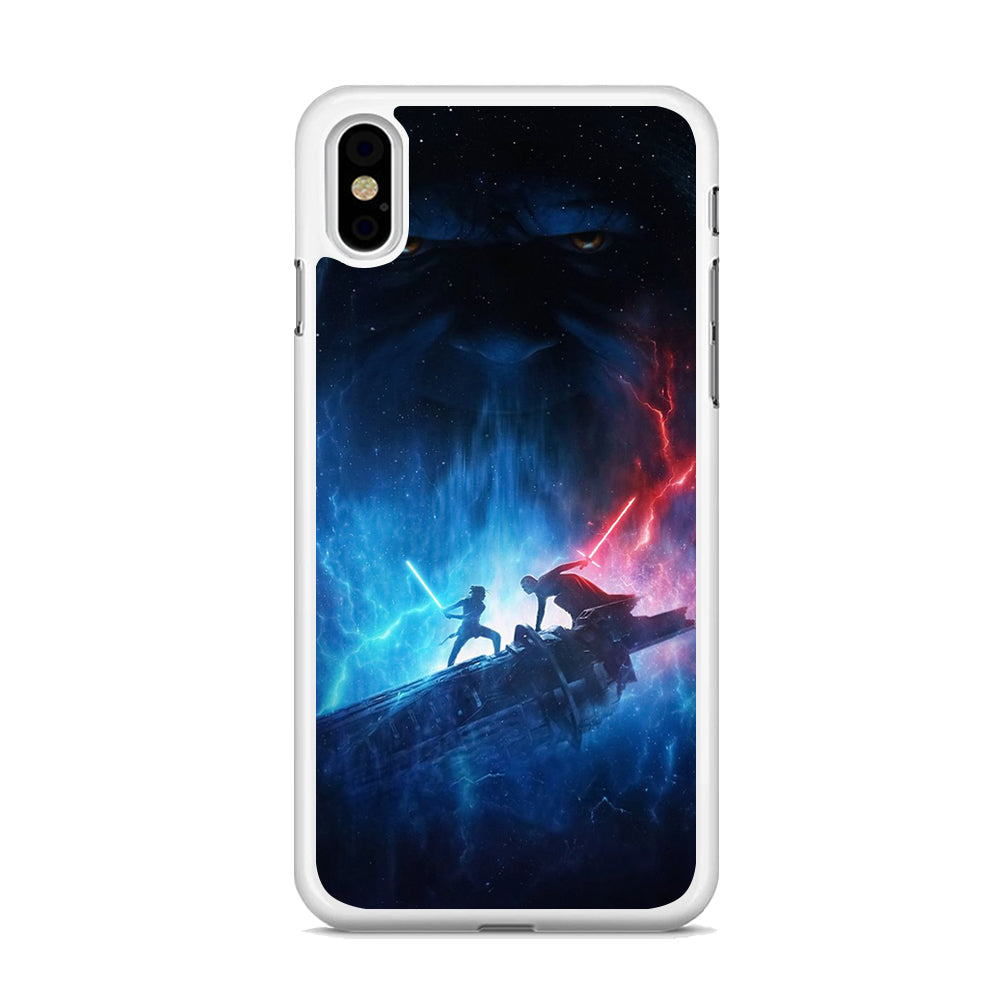 Star Wars The Rise of Skywalker Beattle Galaxy iPhone XS Case Rubber White (2D Case)