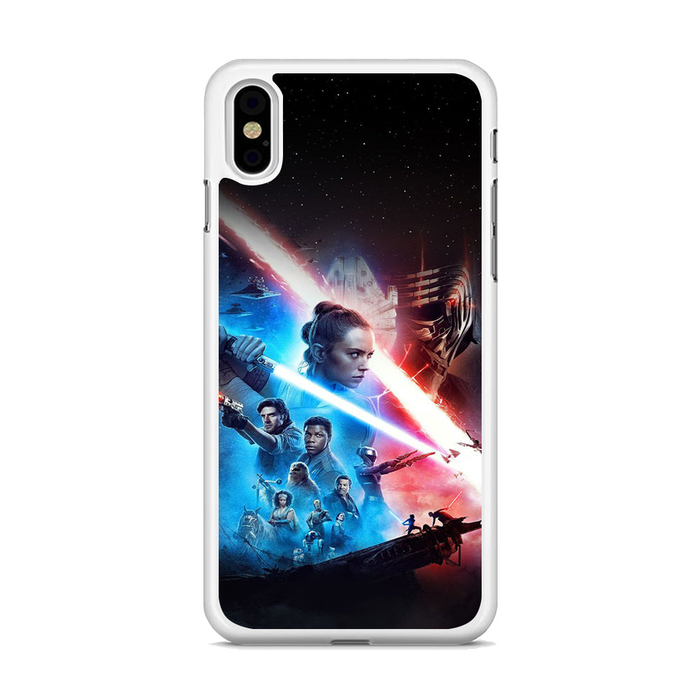 Star Wars The Rise of Skywalker Poster iPhone XS Case Rubber White (2D Case)