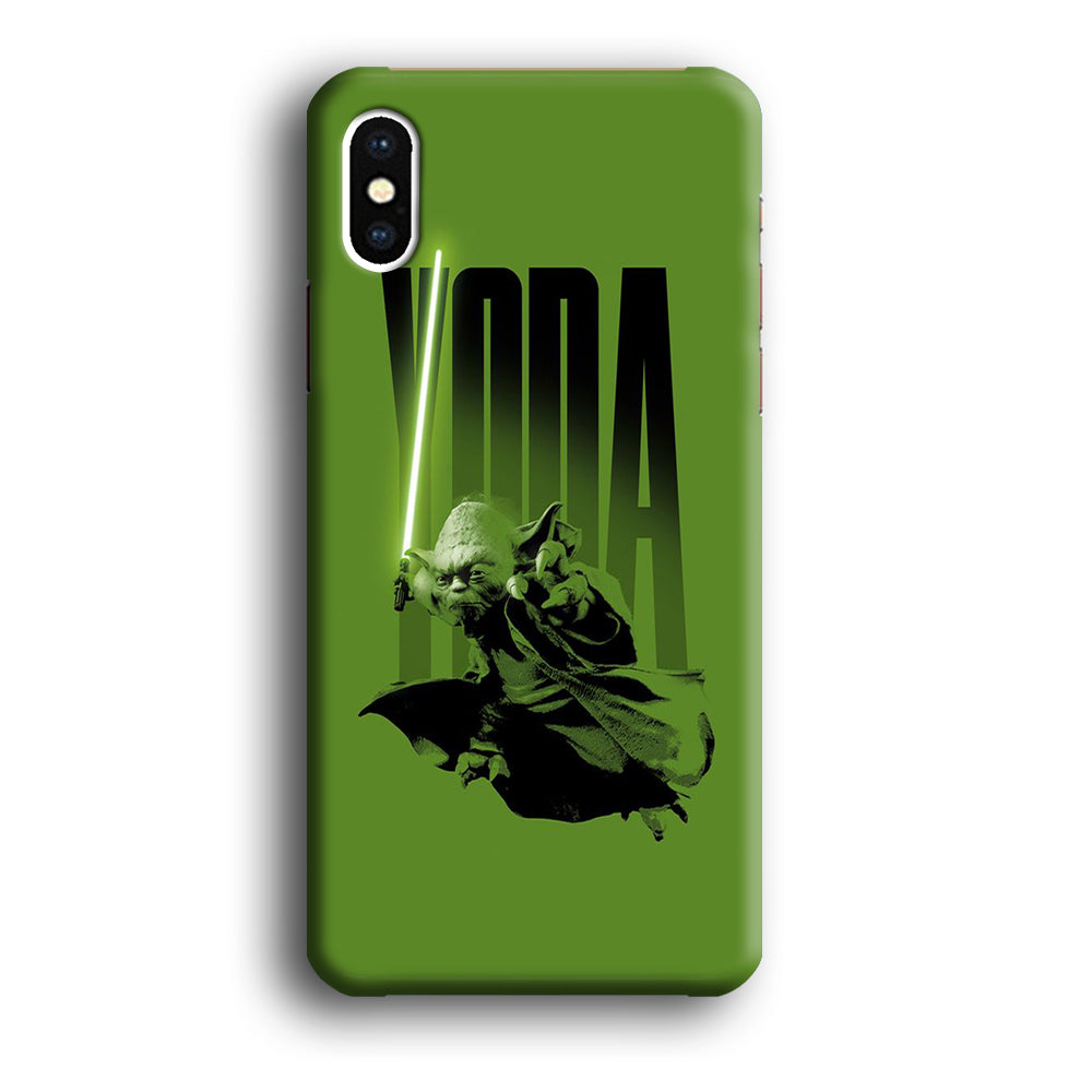 Star Wars Yoda Green Lightsaber iPhone XS Case 3D Case