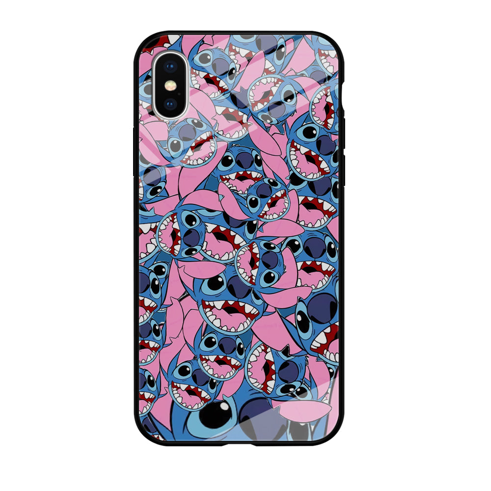 Stitch Laugh Face iPhone X Case