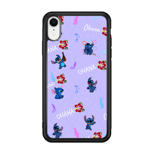 Stitch Patern Lovely Ohana iPhone XR Case
