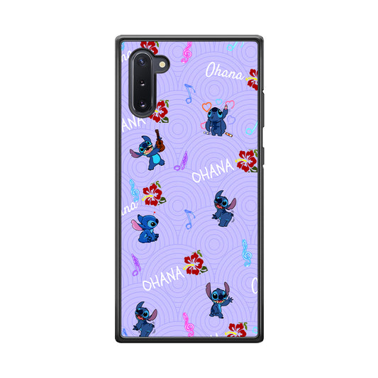 Stitch Patern Lovely Ohana Samsung Galaxy Note 10 Case