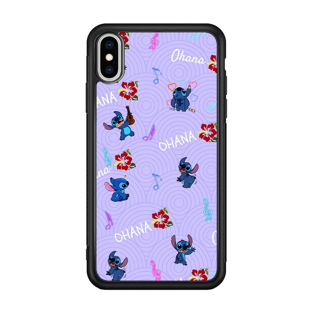 Stitch Patern Lovely Ohana iPhone X Case