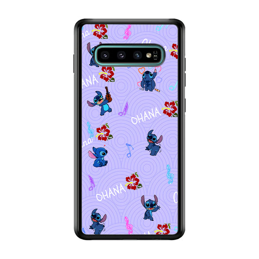 Stitch Patern Lovely Ohana Samsung Galaxy S10 Case