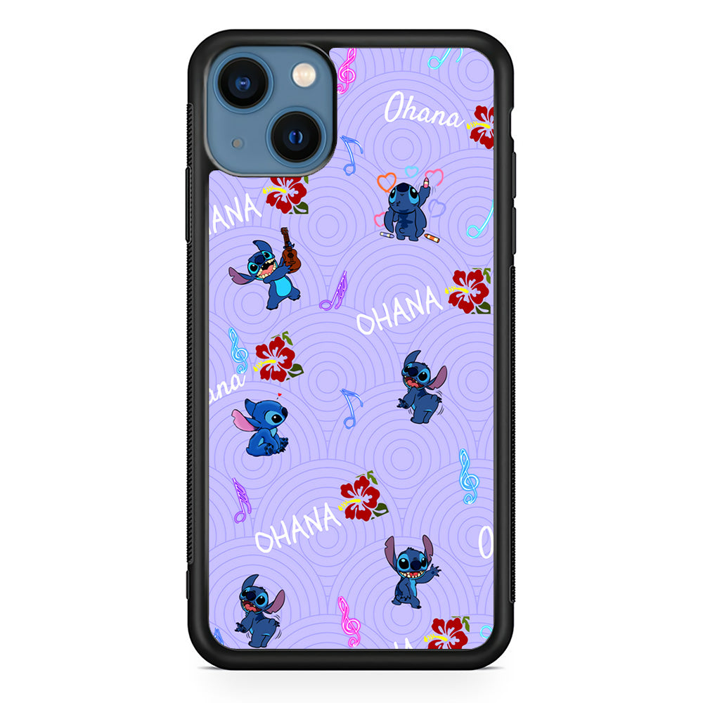 Stitch Patern Lovely Ohana iPhone 13 Case