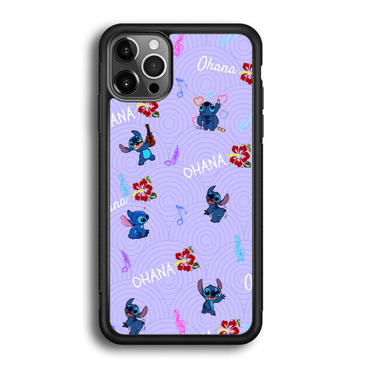 Stitch Patern Lovely Ohana iPhone 12 Pro Case