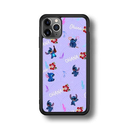 Stitch Patern Lovely Ohana iPhone 11 Pro Max Case